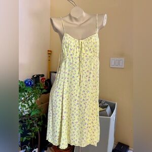 Zara satin floral prints dress